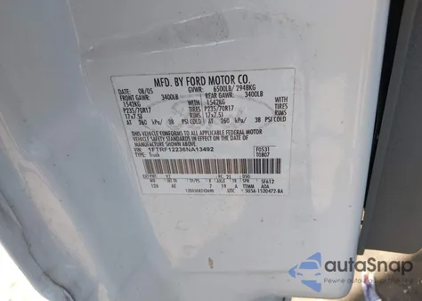 2006 Ford F-150 Stx/Xl/Xlt from USA, damaged, VIN 1FTRF12236NA13492